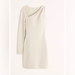 Abercrombie off shoulder cream sparkle dress